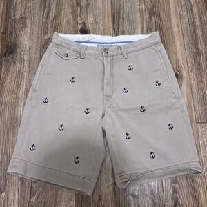 Polo Ralph Lauren Embroidered Chino Shorts Men 30 Classic Fit Anchor AOP Sailor